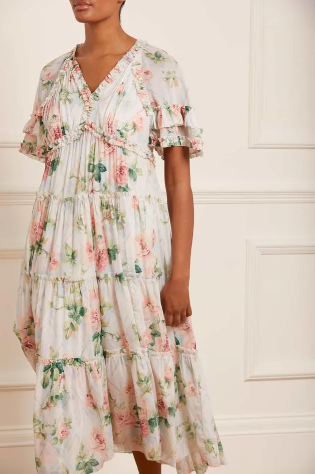 Women Printed Dresses Needle and Thread Harlequin Rose Dora Chiffon Ankle Gown Multi Women Printed Dresses Needle and Thread Harlequin Rose Dora Chiffon Ankle Gown Multi