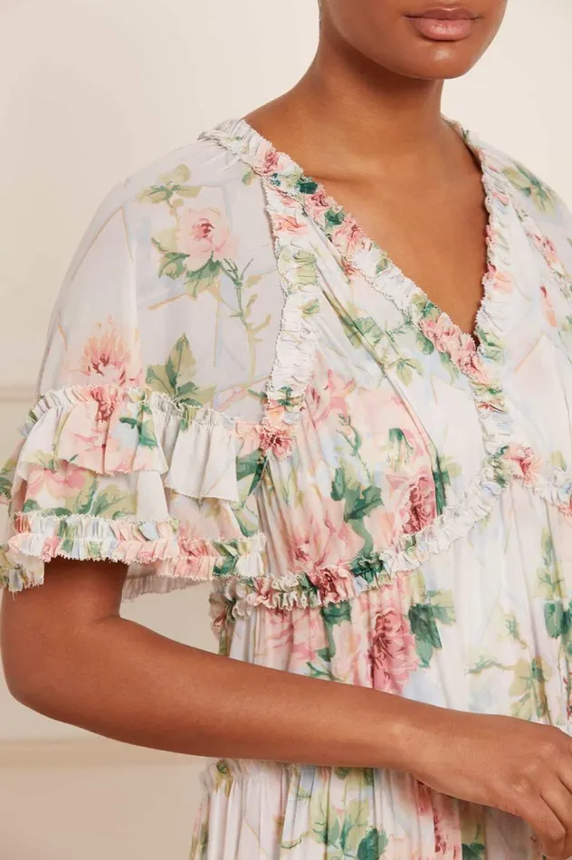 Women Printed Dresses Needle and Thread Harlequin Rose Dora Chiffon Ankle Gown Multi Women Printed Dresses Needle and Thread Harlequin Rose Dora Chiffon Ankle Gown Multi
