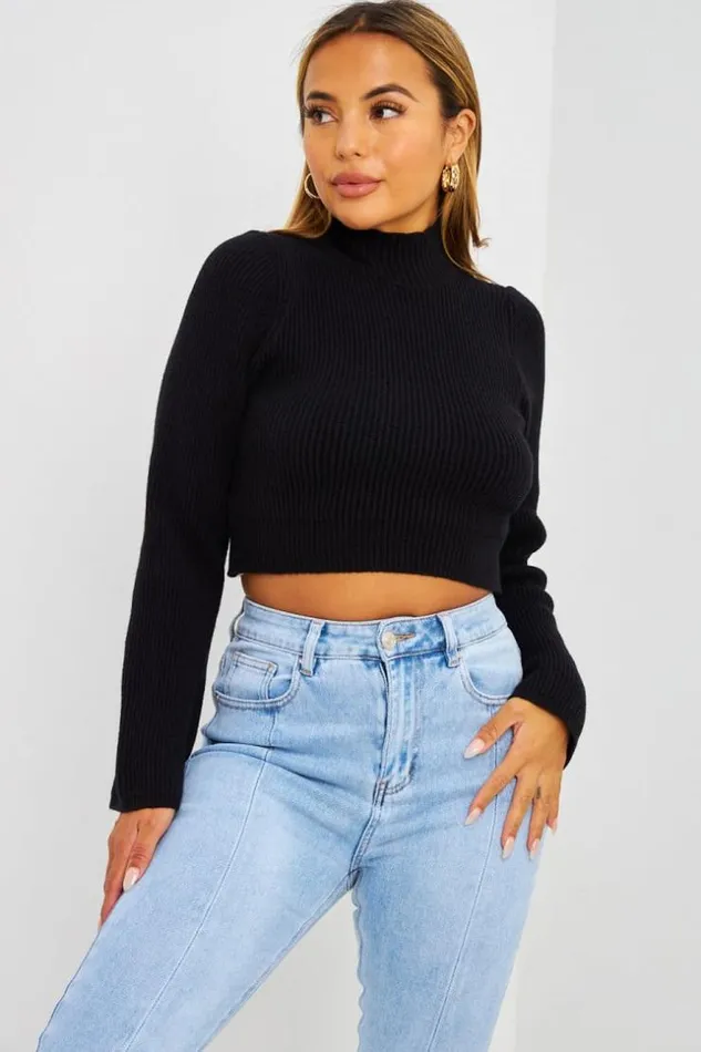 Women Pull Court En Mailles Noir Black Brentiny Paris Sweaters and Sweatshirts Women Pull Court En Mailles Noir Black Brentiny Paris Sweaters and Sweatshirts