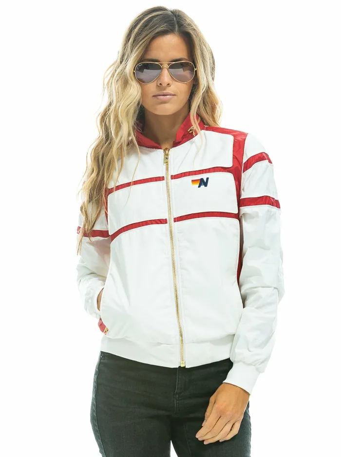 Women RACER JACKET 8211 WHITE CHERRY Aviator Nation Outerwear