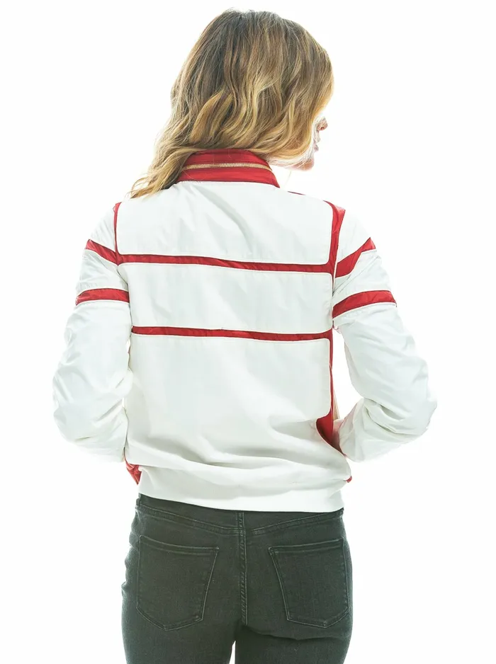 Women RACER JACKET 8211 WHITE CHERRY Aviator Nation Outerwear
