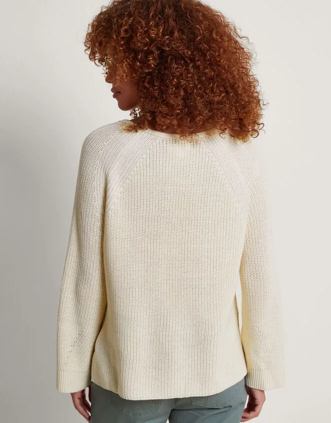 Women Rae Rib Jumper Ivory Monsoon Knitwear