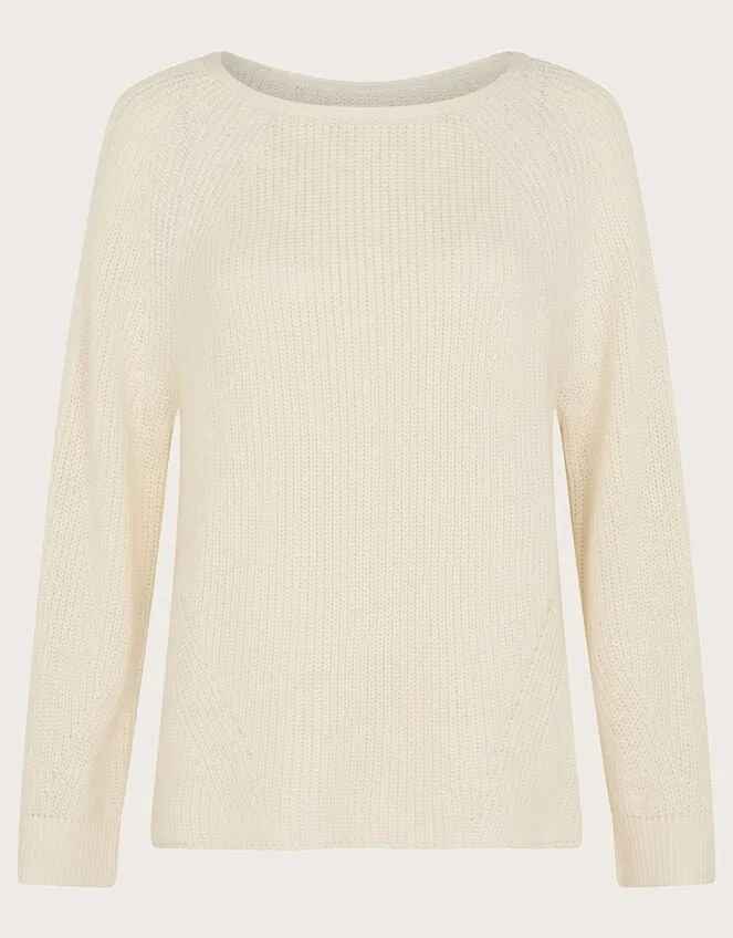 Women Rae Rib Jumper Ivory Monsoon Knitwear