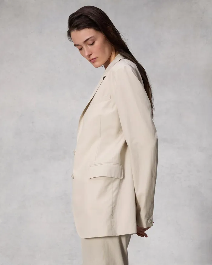 Women Rag and Bone Blazers and Vests Odessa Cotton Poplin Blazer Beige Women Rag and Bone Blazers and Vests Odessa Cotton Poplin Blazer Beige