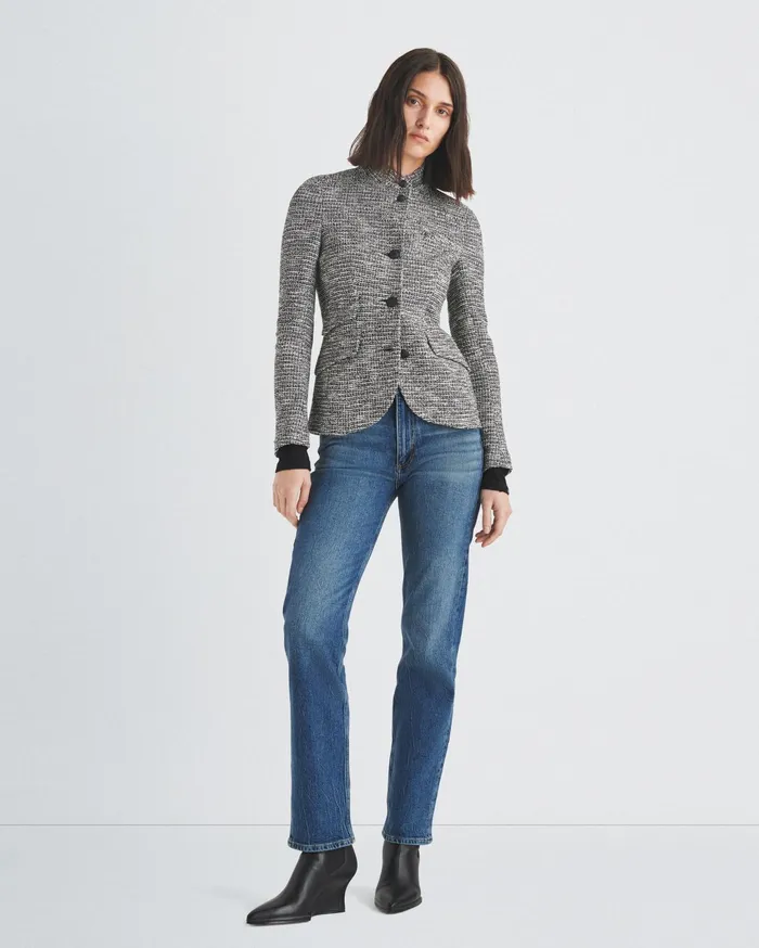 Women Rag and Bone Blazers and Vests Slade Italian Tweed Blazer Black Multi Women Rag and Bone Blazers and Vests Slade Italian Tweed Blazer Black Multi