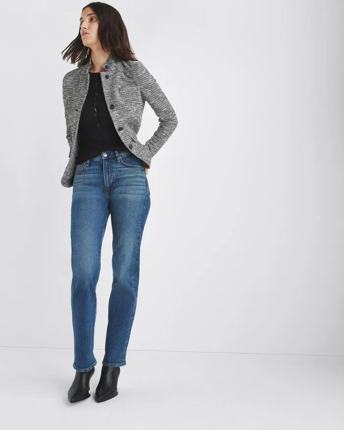 Women Rag and Bone Blazers and Vests Slade Italian Tweed Blazer Black Multi Women Rag and Bone Blazers and Vests Slade Italian Tweed Blazer Black Multi