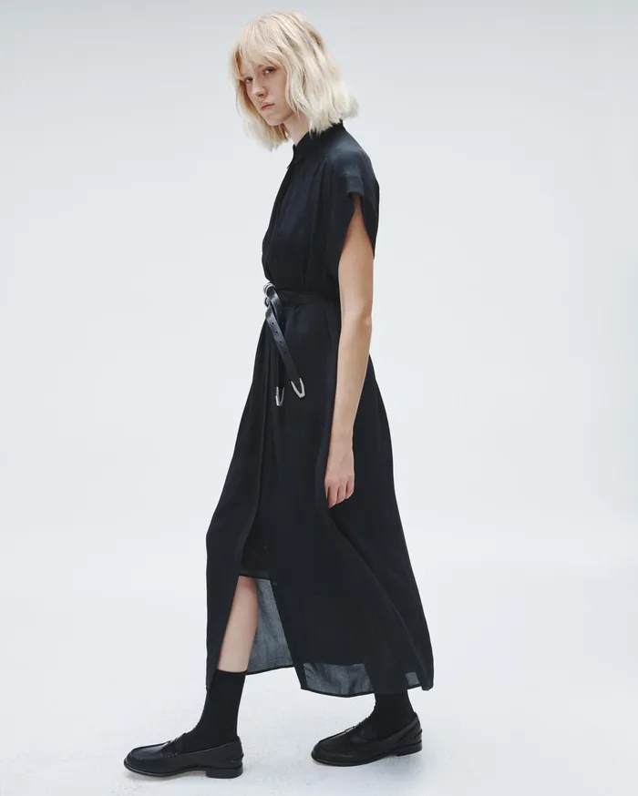 Women Rag and Bone Dresses and Skirts Robin Viscose Shirt Dress Black Women Rag and Bone Dresses and Skirts Robin Viscose Shirt Dress Black