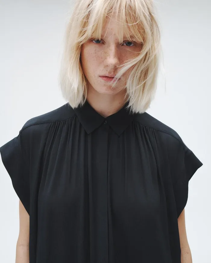 Women Rag and Bone Dresses and Skirts Robin Viscose Shirt Dress Black Women Rag and Bone Dresses and Skirts Robin Viscose Shirt Dress Black