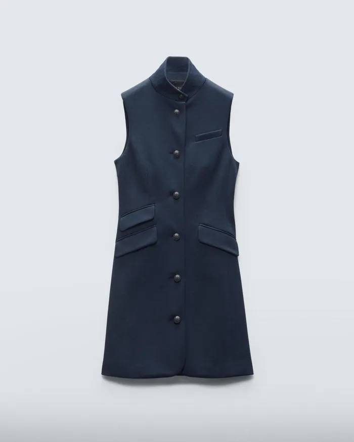 Women Rag and Bone Dresses and Skirts Slade Knit Twill Vest Dress Navy Women Rag and Bone Dresses and Skirts Slade Knit Twill Vest Dress Navy