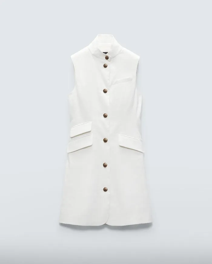 Women Rag and Bone Dresses and Skirts Slade Linen Vest Dress White