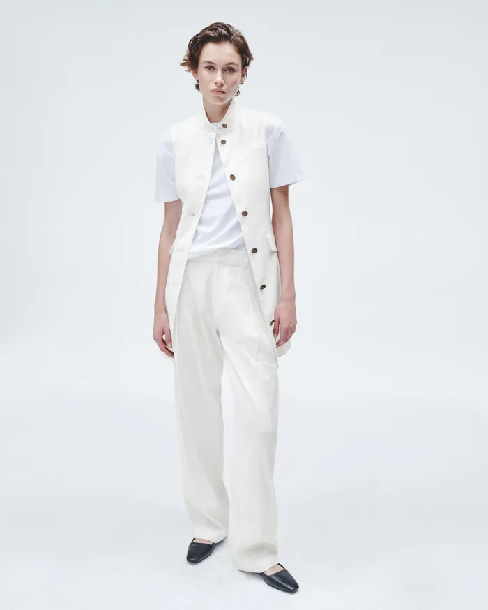 Women Rag and Bone Dresses and Skirts Slade Linen Vest Dress White