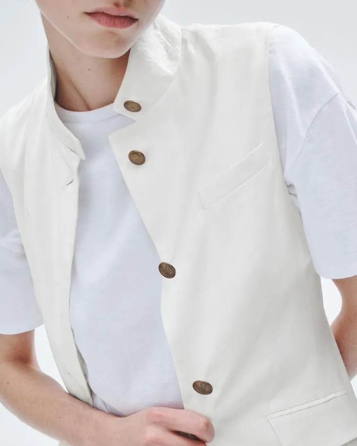 Women Rag and Bone Dresses and Skirts Slade Linen Vest Dress White