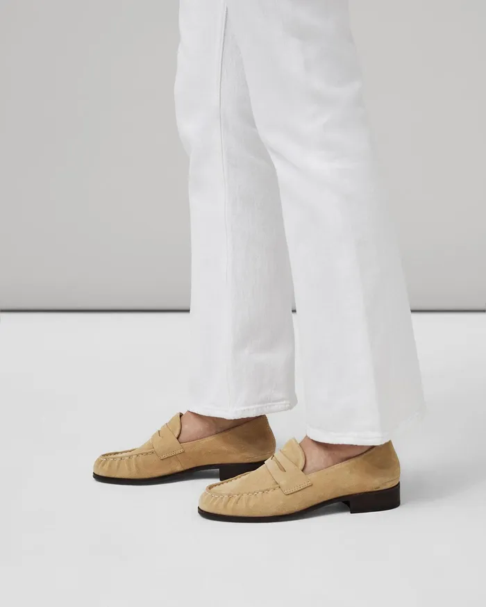 Women Rag and Bone Flats Sid Loafer Dune Suede