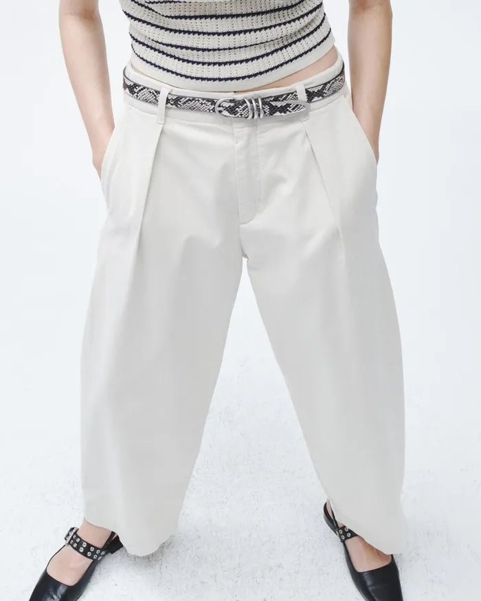Women Rag and Bone Pants Donovan Cropped Cotton Pant Turtledove Women Rag and Bone Pants Donovan Cropped Cotton Pant Turtledove