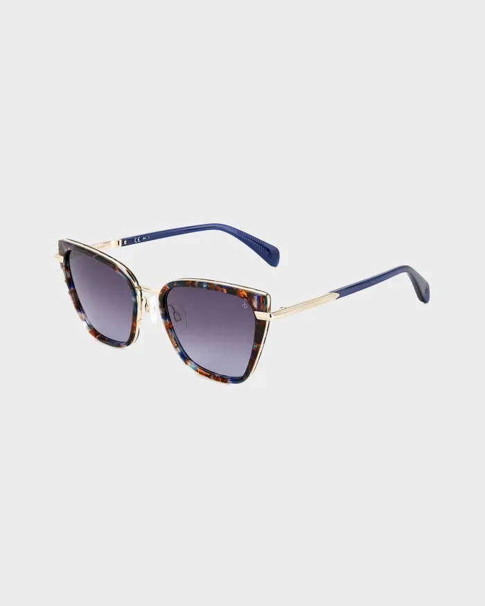 Women Rag and Bone Sunglasses Blue Havana Taylor Butterfly Sunglasses Rag and Bone Blue Havana Taylor Butterfly Sunglasses