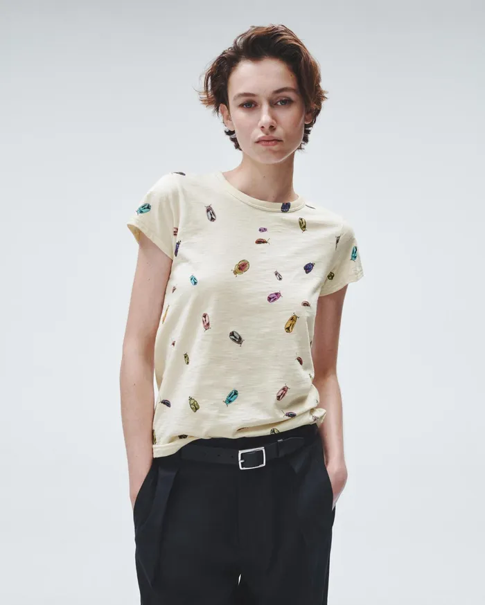 Women Rag and Bone TShirts Beetle Tee Beige