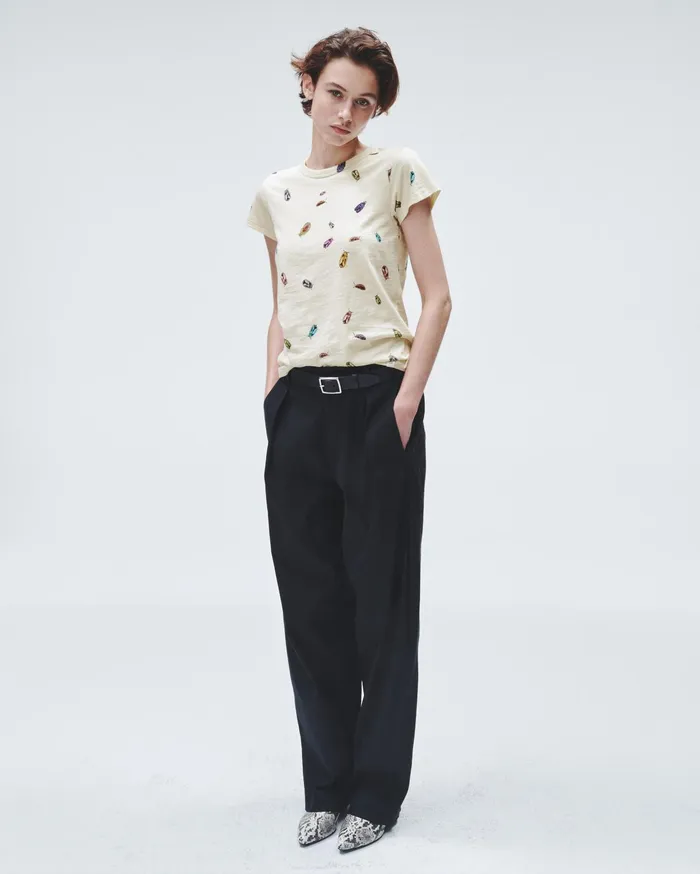 Women Rag and Bone TShirts Beetle Tee Beige Women Rag and Bone TShirts Beetle Tee Beige