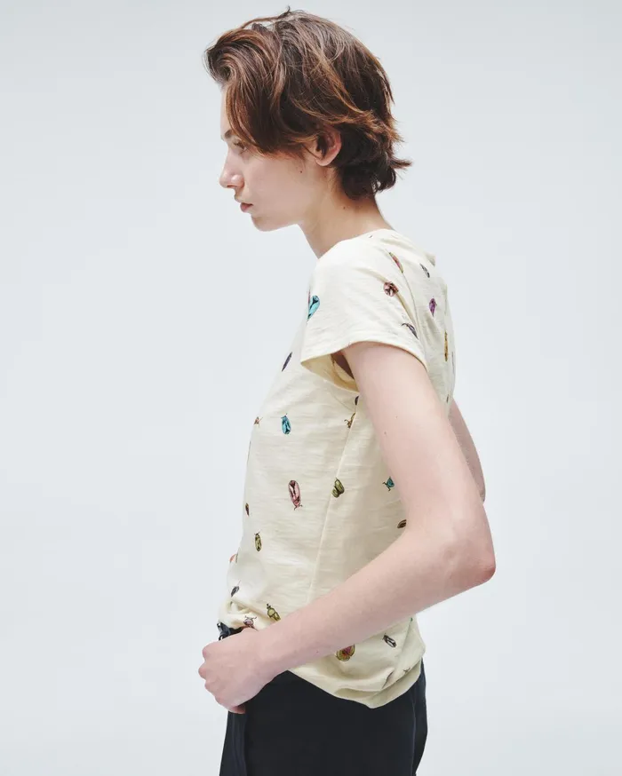 Women Rag and Bone TShirts Beetle Tee Beige Women Rag and Bone TShirts Beetle Tee Beige