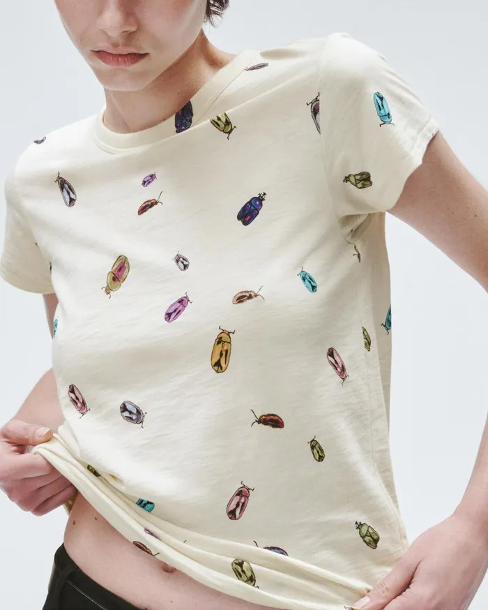 Women Rag and Bone TShirts Beetle Tee Beige Women Rag and Bone TShirts Beetle Tee Beige