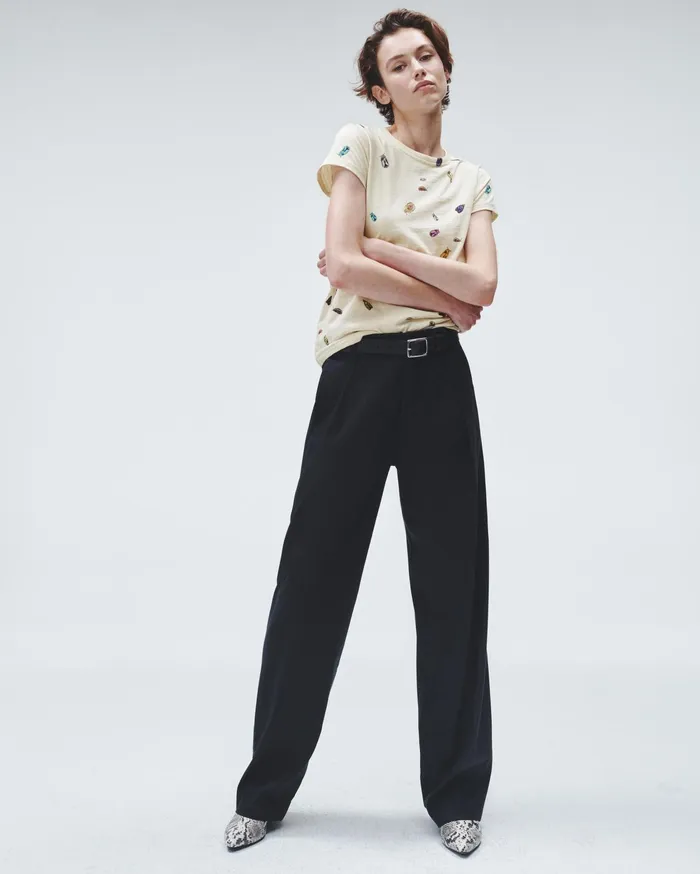 Women Rag and Bone TShirts Beetle Tee Beige Women Rag and Bone TShirts Beetle Tee Beige