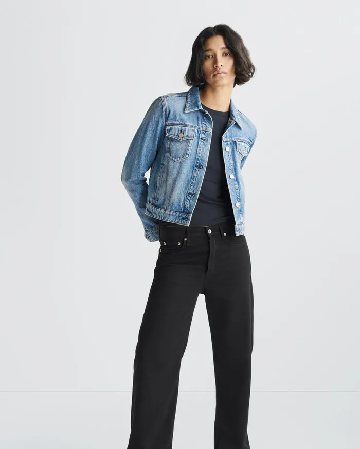 Women Rag and Bone TShirts Luca Long Sleeve Tee Black