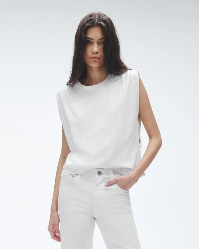 Women Rag and Bone TShirts Mica Tank White