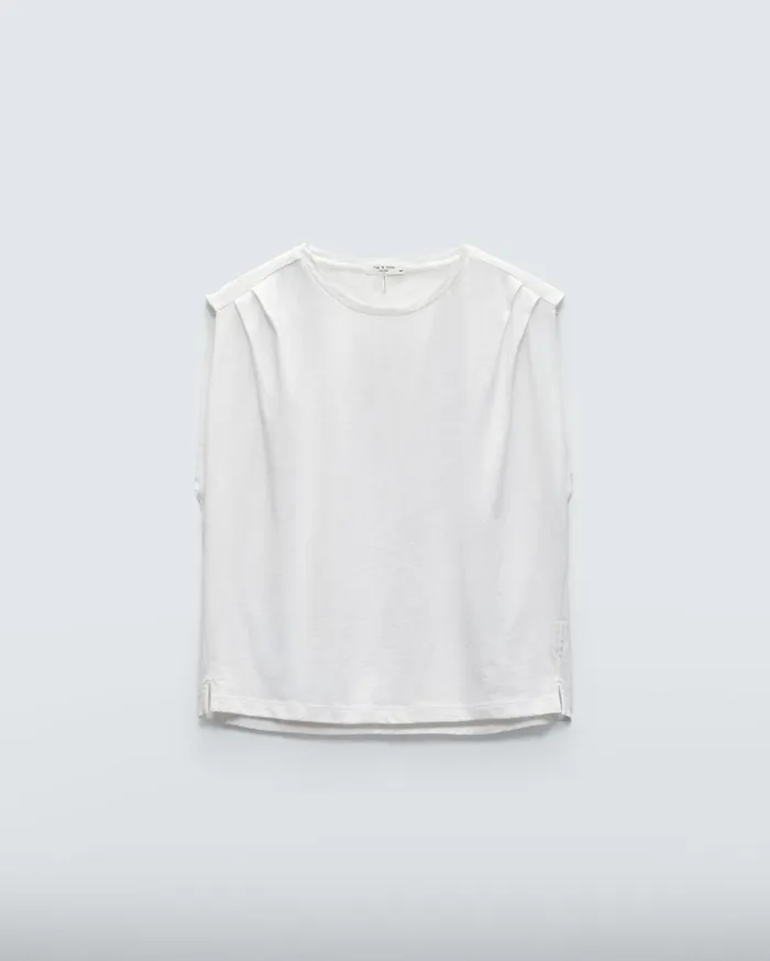 Women Rag and Bone TShirts Mica Tank White Women Rag and Bone TShirts Mica Tank White