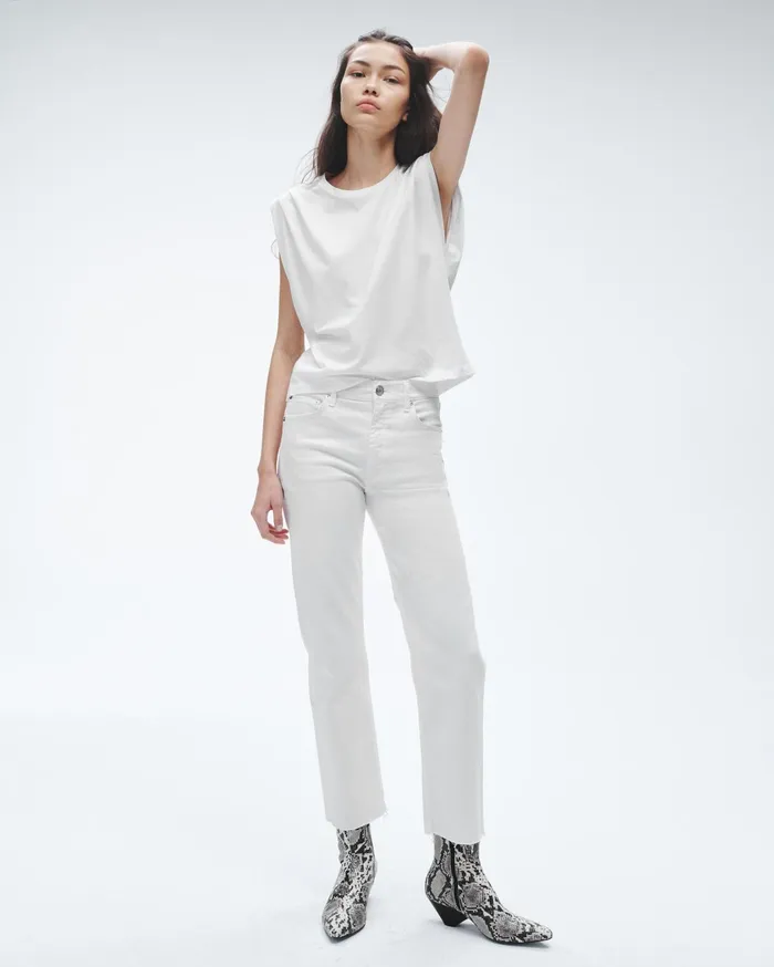 Women Rag and Bone TShirts Mica Tank White Women Rag and Bone TShirts Mica Tank White