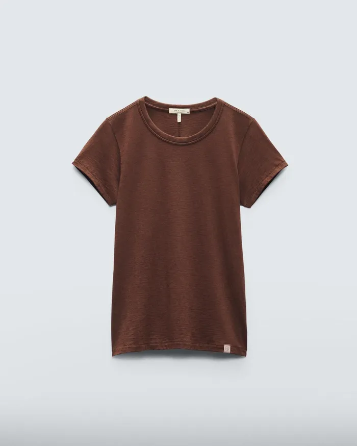 Women Rag and Bone TShirts The Slub Tee Chocolate Women Rag and Bone TShirts The Slub Tee Chocolate
