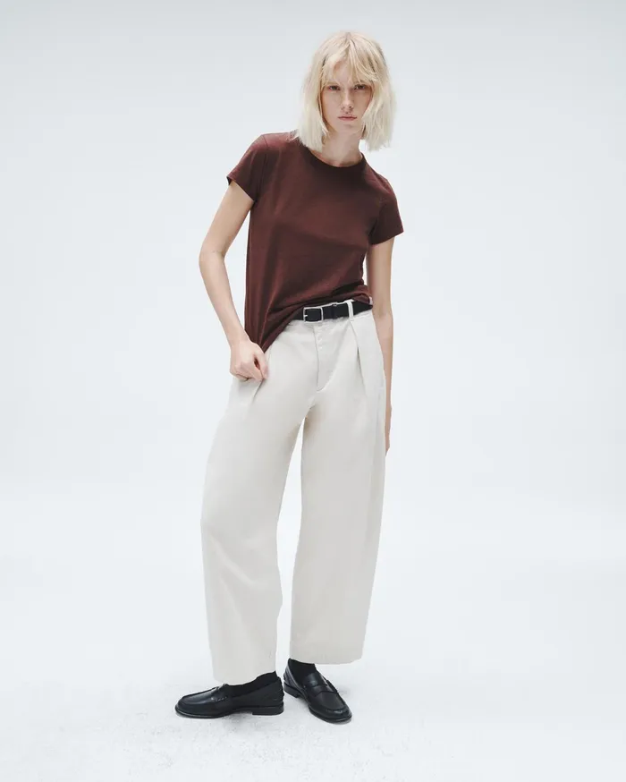 Women Rag and Bone TShirts The Slub Tee Chocolate Women Rag and Bone TShirts The Slub Tee Chocolate