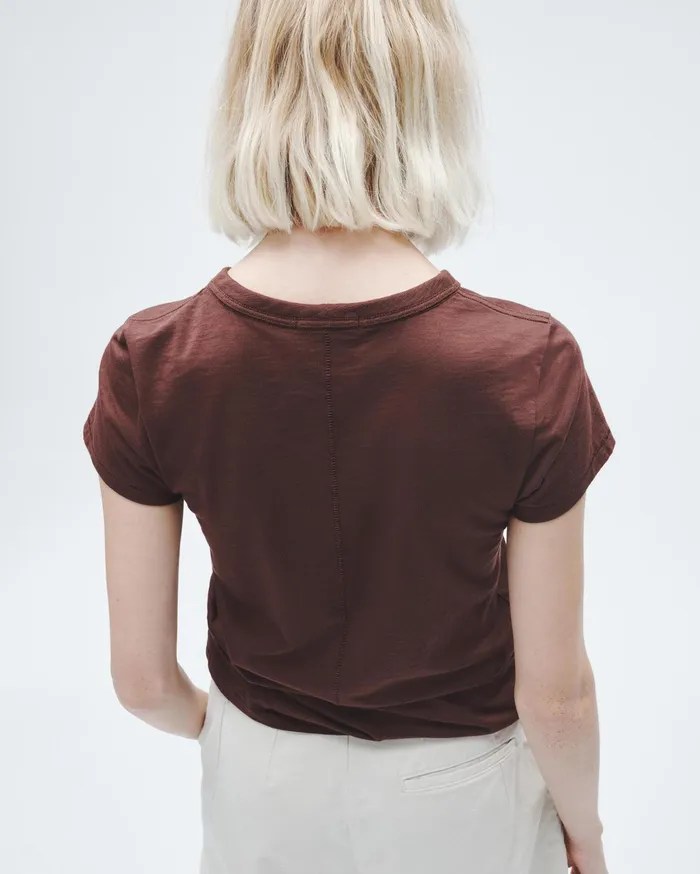 Women Rag and Bone TShirts The Slub Tee Chocolate Women Rag and Bone TShirts The Slub Tee Chocolate