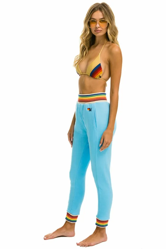 Women RAINBOW RIB POCKET SWEATPANTS 8211 SKY Aviator Nation Sweatpants Women RAINBOW RIB POCKET SWEATPANTS 8211 SKY Aviator Nation Sweatpants
