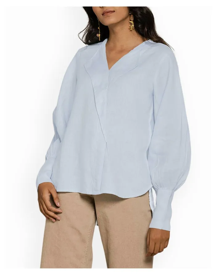Women Reistor Poems In The Sky Top Light Blue Madewell Tops and Shirts
