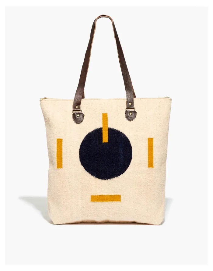 Women RIO BLANCO PROVISIONS Wool True North Tote Bag White Madewell Totes