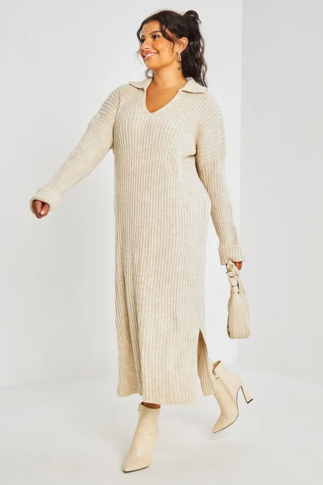 Women Robe Longue Beige En Maille Col Rabats Beige Brentiny Paris Short Dresses Women Robe Longue Beige En Maille Col Rabats Beige Brentiny Paris Short Dresses