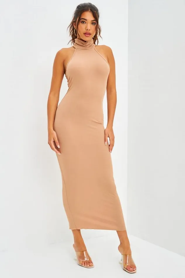 Women Robe Longue Taupe Sans Manches Bijou Brentiny Au Dos Brentiny Paris Capsule Collection Women Robe Longue Taupe Sans Manches Bijou Brentiny Au Dos Brentiny Paris Capsule Collection