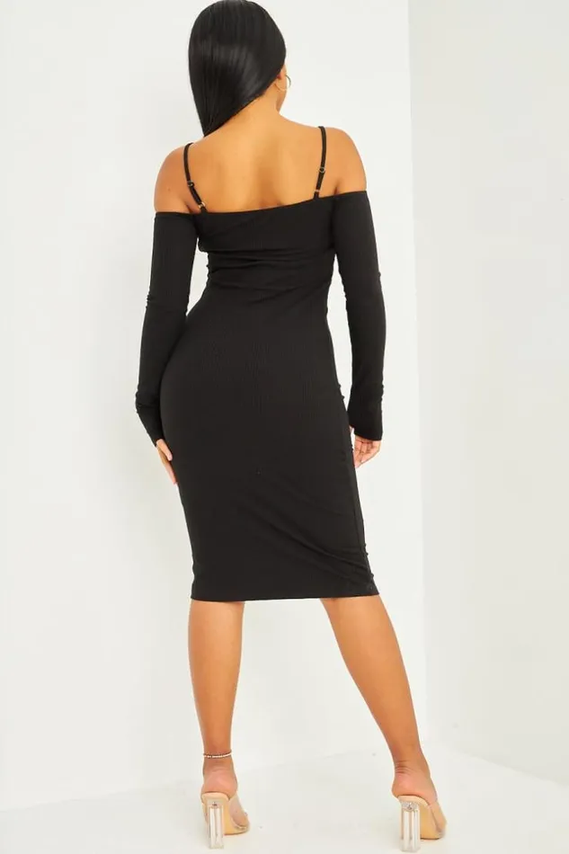 Women Robe MiLongue Noire Manches Longues Avec Dtail Bijou 034Brentiny034 Brentiny Paris Ceremonial Outfits Women Robe MiLongue Noire Manches Longues Avec Dtail Bijou 034Brentiny034 Brentiny Paris Ceremonial Outfits