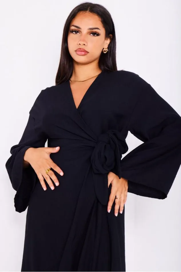 Women Robe Noire Empicement Superpos Nou Black Brentiny Paris Short Dresses
