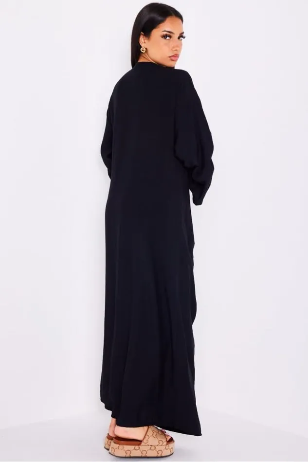 Women Robe Noire Empicement Superpos Nou Black Brentiny Paris Short Dresses