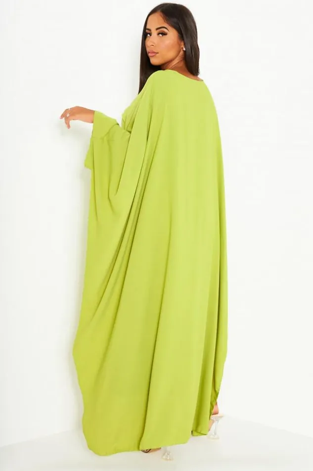 Women Robe Verte Ceinture Empicement Cape Green Brentiny Paris Ceremonial Outfits