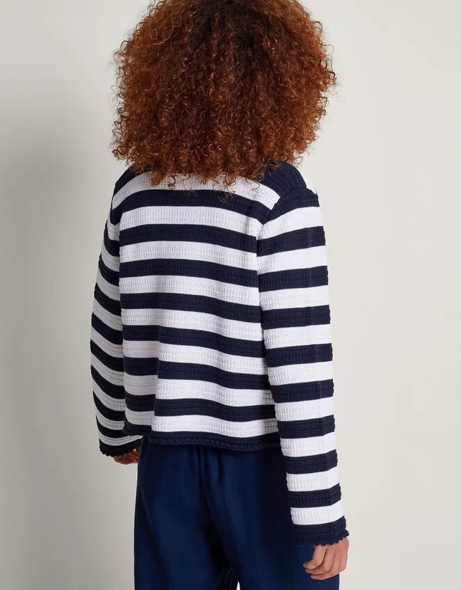Women Samara Stripe Cardigan Blue Monsoon Cardigans