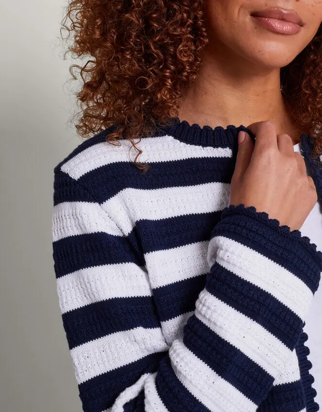Women Samara Stripe Cardigan Blue Monsoon Cardigans