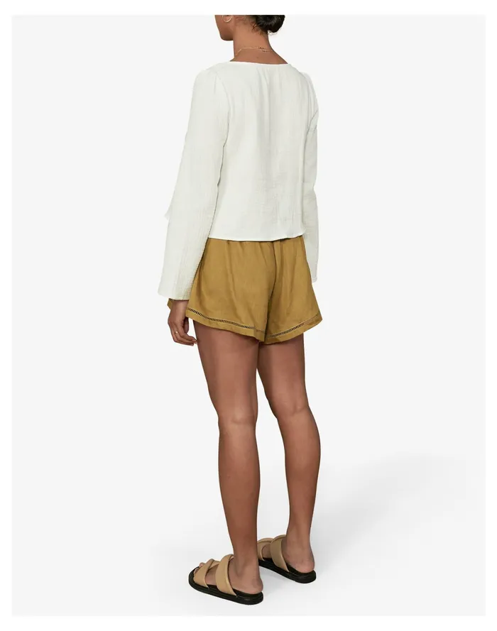 Women Sancia Ayla Lace Up Top White Madewell Tops and Shirts