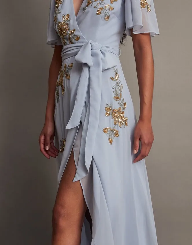 Women Sarah Embellished Wrap Dress Monsoon Occasionwear