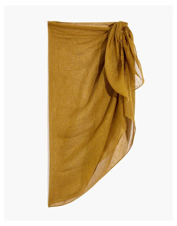 Women Sarong Scarf In Archival Floral Bronzed Lichen Madewell Scarves and Capes