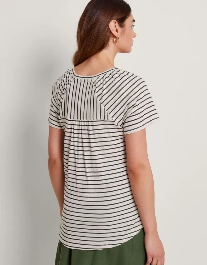 Women Saskia Stripe TShirt Green Monsoon Tops and Blouses