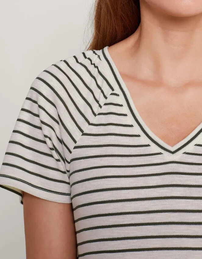 Women Saskia Stripe TShirt Green Monsoon Tops and Blouses