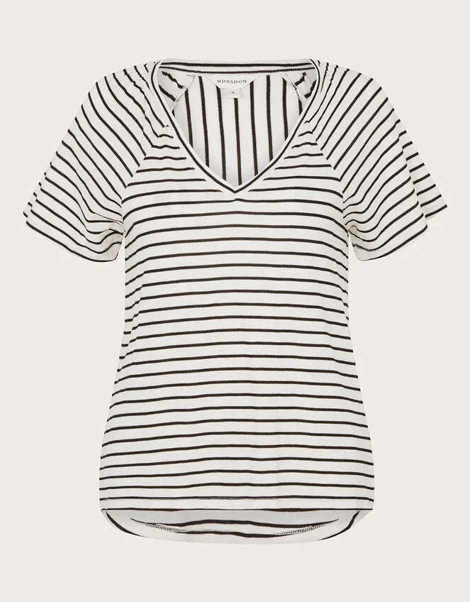 Women Saskia Stripe TShirt Green Monsoon Tops and Blouses