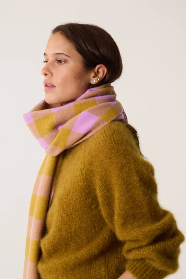 Women Scarf Paula ErableBlossom charpe Laine Carreaux Multicolore Des Petits Hauts Scarves and Beanies