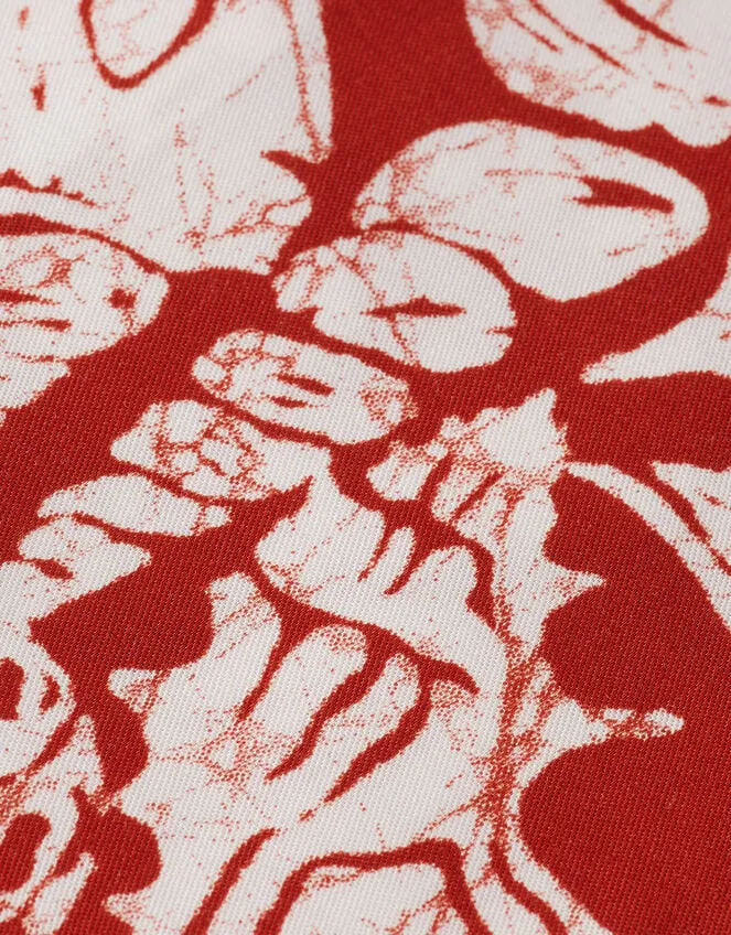 Women Scotch And Soda Shell Print Tie Top Red Monsoon Jackets